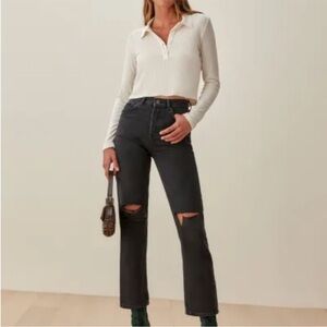 Reformation Cynthia High Rise Straight Jeans NWT